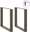 vidaXL - Eettafelpoten - 2 - st - U-vormig - 90x(72-73) - cm - staal - naturel