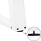 vidaXL - Eettafelpoten - 2 - st - U-vormig - 90x(72-73) - cm - staal - wit