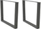 vidaXL - Eettafelpoten - 2 - st - V-vormig - 100x(72-73,3) - cm - staal - antraciet