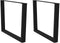 vidaXL - Eettafelpoten - 2 - st - V-vormig - 100x(72-73,3) - cm - staal - zwart