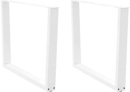 vidaXL - Eettafelpoten - 2 - st - V-vormig - 100x(72-73,3) - cm - staal - wit