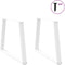 vidaXL - Eettafelpoten - 2 - st - V-vormig - 100x(72-73,3) - cm - staal - wit