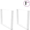 vidaXL - Eettafelpoten - 2 - st - V-vormig - 100x(72-73,3) - cm - staal - wit