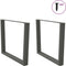 vidaXL - Eettafelpoten - 2 - st - V-vormig - 100x(72-73,3) - cm - staal - antraciet