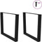 vidaXL - Eettafelpoten - 2 - st - V-vormig - 100x(72-73,3) - cm - staal - zwart