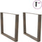 vidaXL - Eettafelpoten - 2 - st - V-vormig - 100x(72-73,3) - cm - staal - naturel