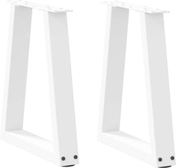 vidaXL - Eettafelpoten - 2 - st - V-vormig - 28x(42-43,3) - cm - staal - wit