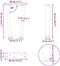 vidaXL - Eettafelpoten - 2 - st - V-vormig - 28x(42-43,3) - cm - staal - wit