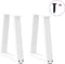 vidaXL - Eettafelpoten - 2 - st - V-vormig - 28x(42-43,3) - cm - staal - wit