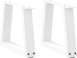 vidaXL - Eettafelpoten - 2 - st - V-vormig - 30x(30-31,3) - cm - staal - wit
