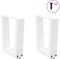 vidaXL - Eettafelpoten - 2 - st - V-vormig - 30x(30-31,3) - cm - staal - wit