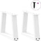 vidaXL - Eettafelpoten - 2 - st - V-vormig - 30x(30-31,3) - cm - staal - wit