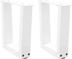 vidaXL - Eettafelpoten - 2 - st - V-vormig - 40x(30-31,3) - cm - staal - wit