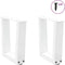 vidaXL - Eettafelpoten - 2 - st - V-vormig - 40x(30-31,3) - cm - staal - wit