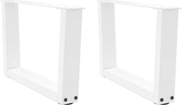 vidaXL - Eettafelpoten - 2 - st - V-vormig - 50x(30-31,3) - cm - staal - wit