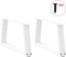 vidaXL - Eettafelpoten - 2 - st - V-vormig - 50x(30-31,3) - cm - staal - wit