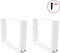 vidaXL - Eettafelpoten - 2 - st - V-vormig - 50x(30-31,3) - cm - staal - wit