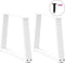 vidaXL - Eettafelpoten - 2 - st - V-vormig - 50x(42-43,3) - cm - staal - wit