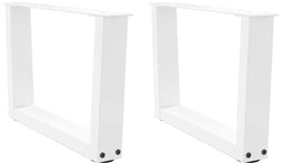 vidaXL - Eettafelpoten - 2 - st - V-vormig - 60x(30-31,3) - cm - staal - wit