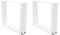 vidaXL - Eettafelpoten - 2 - st - V-vormig - 60x(30-31,3) - cm - staal - wit