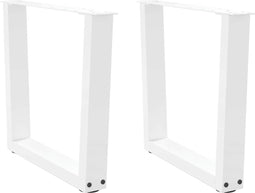 vidaXL - Eettafelpoten - 2 - st - V-vormig - 60x(42-43,3) - cm - staal - wit