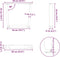 vidaXL - Eettafelpoten - 2 - st - V-vormig - 60x(42-43,3) - cm - staal - wit