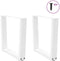 vidaXL - Eettafelpoten - 2 - st - V-vormig - 60x(42-43,3) - cm - staal - wit