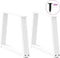 vidaXL - Eettafelpoten - 2 - st - V-vormig - 60x(42-43,3) - cm - staal - wit