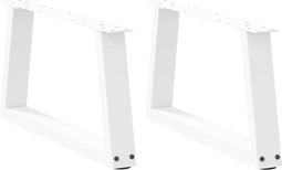vidaXL - Eettafelpoten - 2 - st - V-vormig - 70x(30-31,3) - cm - staal - wit