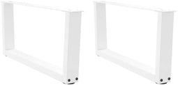 vidaXL - Eettafelpoten - 2 - st - V-vormig - 70x(30-31,3) - cm - staal - wit