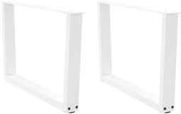 vidaXL - Eettafelpoten - 2 - st - V-vormig - 70x(42-43,3) - cm - staal - wit