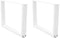 vidaXL - Eettafelpoten - 2 - st - V-vormig - 70x(42-43,3) - cm - staal - wit