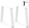 vidaXL - Eettafelpoten - 2 - st - V-vormig - 70x(42-43,3) - cm - staal - wit