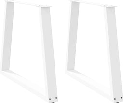 vidaXL - Eettafelpoten - 2 - st - V-vormig - 70x(72-73,3) - cm - staal - wit