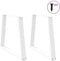 vidaXL - Eettafelpoten - 2 - st - V-vormig - 70x(72-73,3) - cm - staal - wit