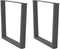 vidaXL - Eettafelpoten - 2 - st - V-vormig - 90x(72-73,3) - cm - staal - antraciet