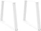 vidaXL - Eettafelpoten - 2 - st - V-vormig - 90x(72-73,3) - cm - staal - wit