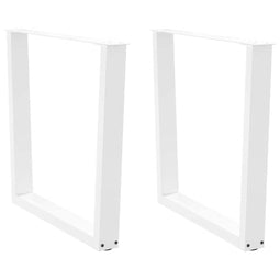 vidaXL - Eettafelpoten - 2 - st - V-vormig - 90x(72-73,3) - cm - staal - wit