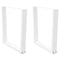 vidaXL - Eettafelpoten - 2 - st - V-vormig - 90x(72-73,3) - cm - staal - wit