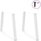 vidaXL - Eettafelpoten - 2 - st - V-vormig - 90x(72-73,3) - cm - staal - wit