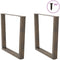 vidaXL - Eettafelpoten - 2 - st - V-vormig - 90x(72-73,3) - cm - staal - naturel