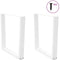 vidaXL - Eettafelpoten - 2 - st - V-vormig - 90x(72-73,3) - cm - staal - wit