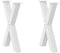 vidaXL - Eettafelpoten - 2 - st - X-vormig - 50x(72-73) - cm - staal - wit