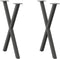vidaXL - Eettafelpoten - 2 - st - X-vormig - 50x(72-73) - cm - staal - antraciet