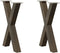 vidaXL - Eettafelpoten - 2 - st - X-vormig - 50x(72-73) - cm - staal - naturel
