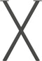 vidaXL - Eettafelpoten - 2 - st - X-vormig - 50x(72-73) - cm - staal - antraciet