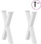 vidaXL - Eettafelpoten - 2 - st - X-vormig - 50x(72-73) - cm - staal - wit