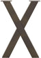 vidaXL - Eettafelpoten - 2 - st - X-vormig - 50x(72-73) - cm - staal - naturel