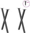 vidaXL - Eettafelpoten - 2 - st - X-vormig - 50x(72-73) - cm - staal - antraciet