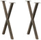 vidaXL - Eettafelpoten - 2 - st - X-vormig - 57x(72-73) - cm - staal - naturel